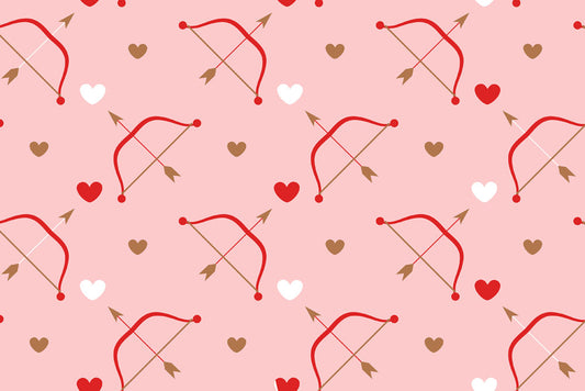 Fox Valentine's Day Cupid's Arrow Love Vinyl/Fabric Backdrop