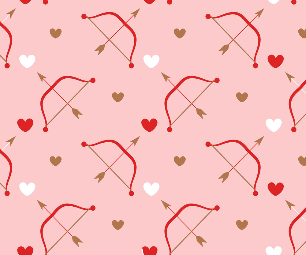 Fox Valentine's Day Cupid's Arrow Love Vinyl/Fabric Backdrop