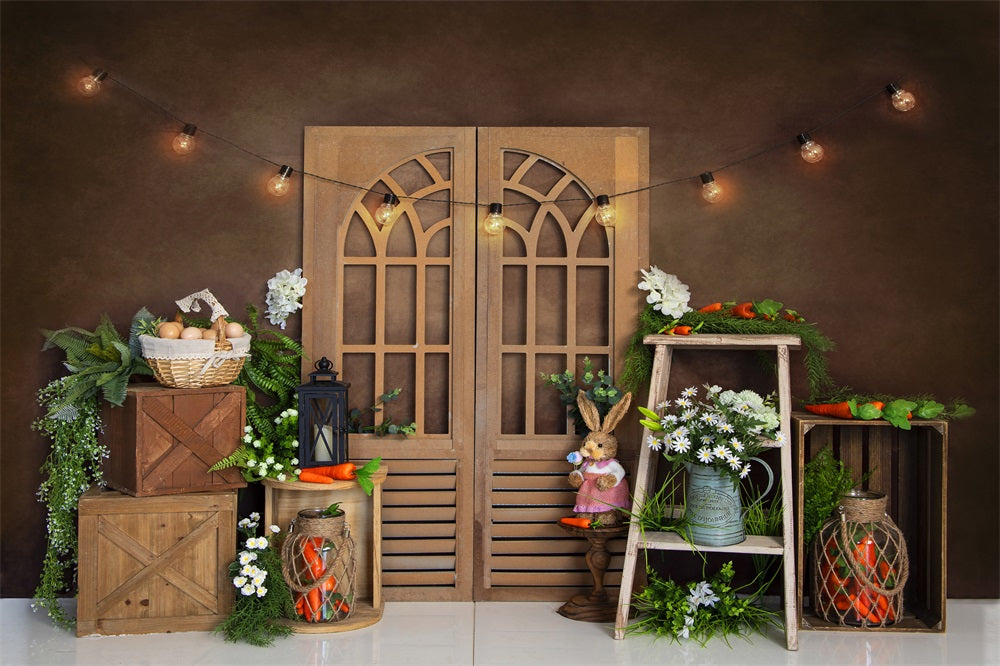 Fox Spring Evening Easter Rabbit Vinyl/Fabric Backdrop Designed by JT photography