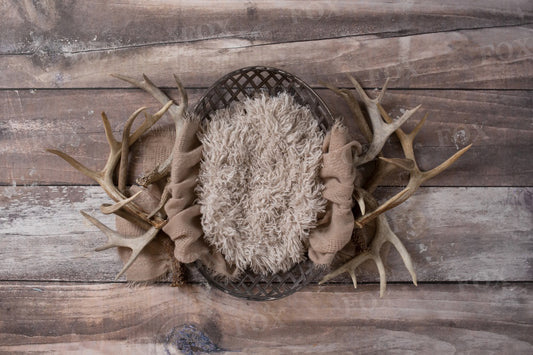 Fox Newborn Antlers Vinyl backdrop for Photography