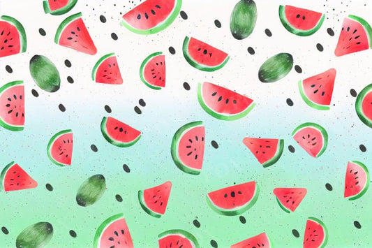 Fox Summer Watermelon Slices Vinyl Backdrop Designed By Blanca Perez