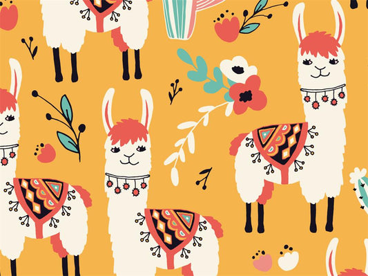 Fox Rolled Cute Sheep Children Vinyl Photo Backdrop - Foxbackdrop