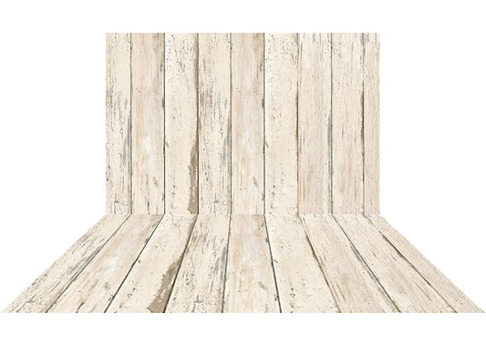 Retro rolled vinyl wood backdrop+thick vinyl floor drop combo set - Foxbackdrop