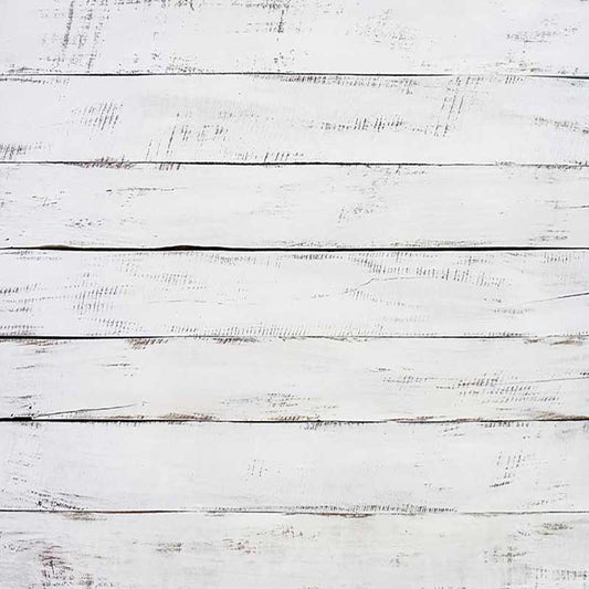 Fox Rolled White Wood Board Vinyl Photography Backdrop - Foxbackdrop