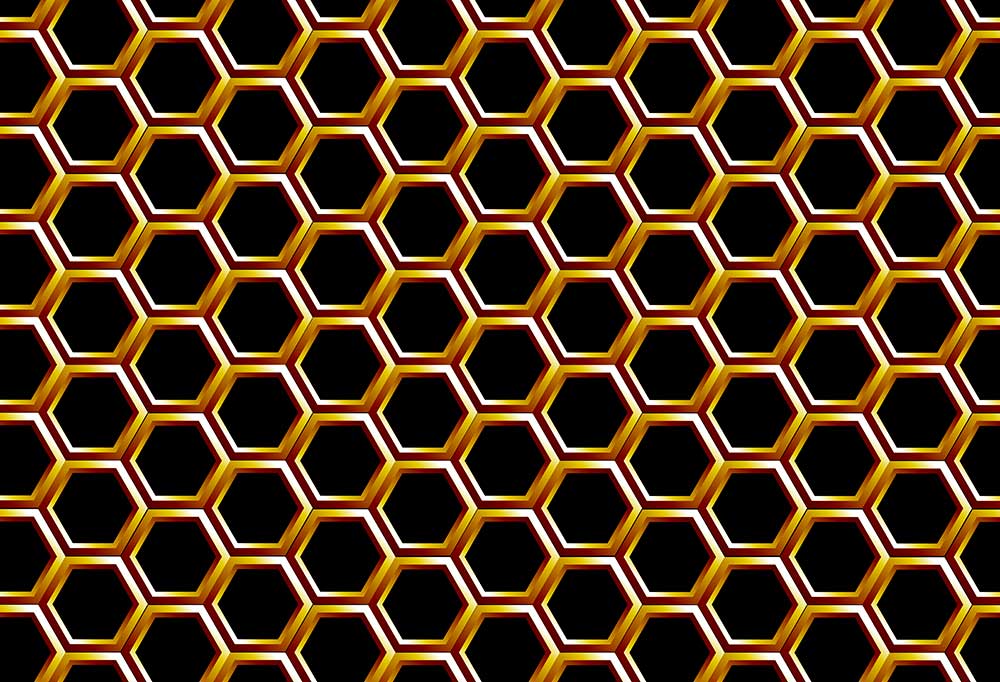 Fox Rolled Hexagon Vinyl Geometric Backdrop - Foxbackdrop