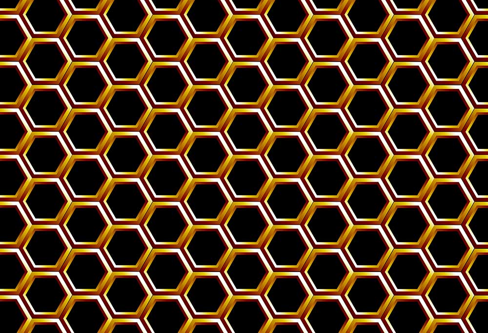 Fox Rolled Hexagon Vinyl Geometric Backdrop - Foxbackdrop