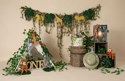 Fox Rolled Birthday Forest Animals Vinyl Backdrop Designed By Joy Perez - Foxbackdrop