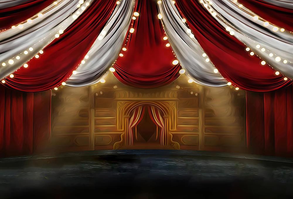 RTS Fox Circus Music Stage Vinyl Photography Backdrop