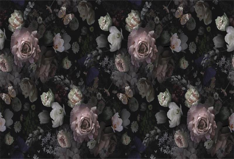 Fox Rose Flowers Vinyl Photo Backdrop