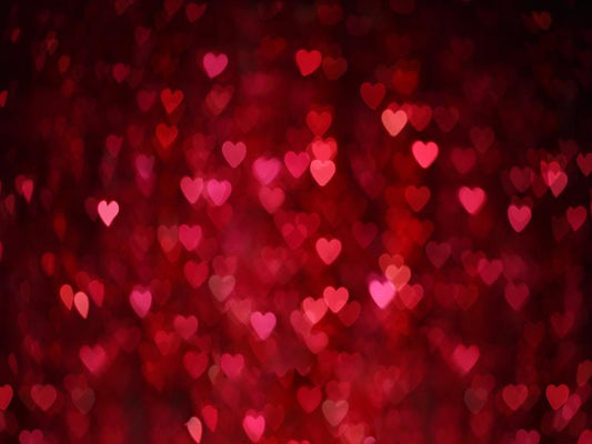 RTS Fox Red Heart Bokeh Romantic Valentine's Day Vinyl Backdrop