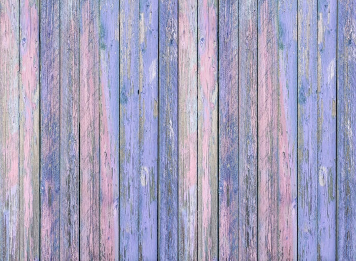 Fox Floor Colorful Mottled Wood Vinyl Photography Backdrop