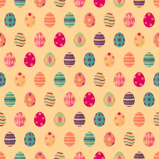Fox Easter Egg Hunt Colourful Vinyl Photography Backdrop