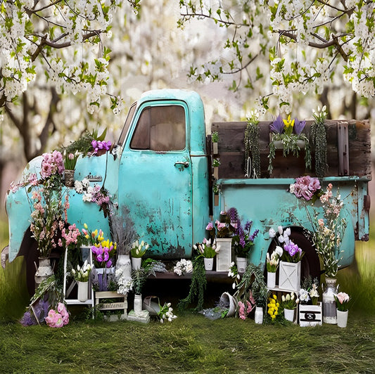 Fox Spring Outdoor Photography Truck Fabric/Fabric/Vinyl Backdrop