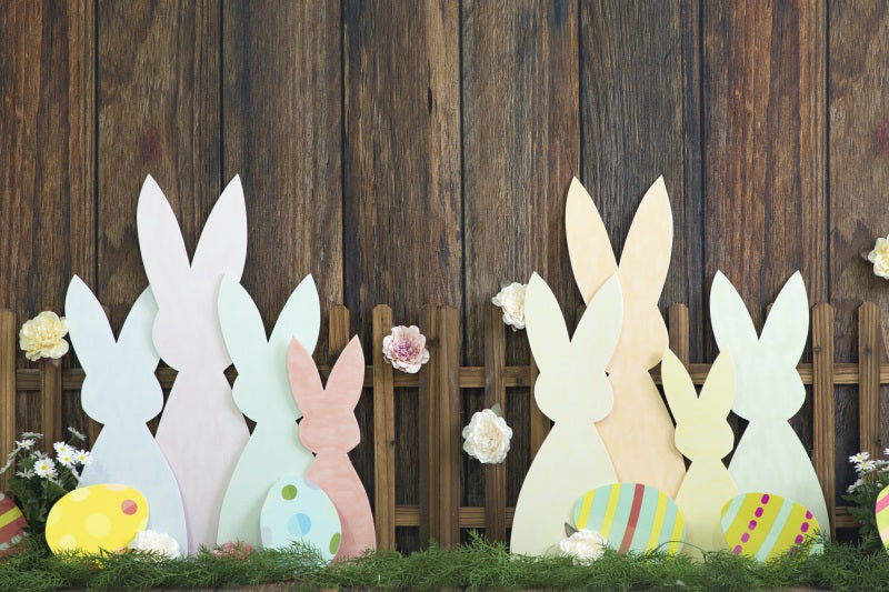 Fox Easter Rabbit Bunny Vinyl Photography Backdrop