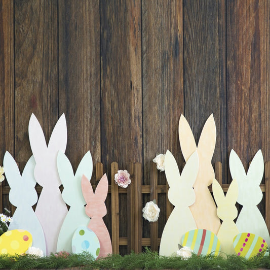 Fox Easter Rabbit Bunny Fabric/Vinyl Photography Backdrop