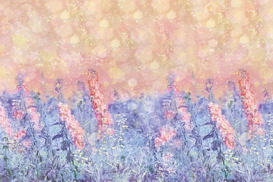 Fox Spring Lavender Bokeh Photography Fabric/Fabric/Vinyl Backdrop
