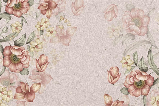 Fox Beautiful Flower Floral Vinyl Photography Backdrop