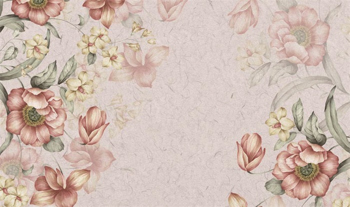 RTS Fox Beautiful Flower Floral Fabric Photography Backdrop