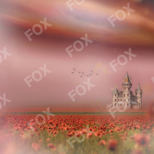 Fox Castle Garden Vinyl Photography Backdrop