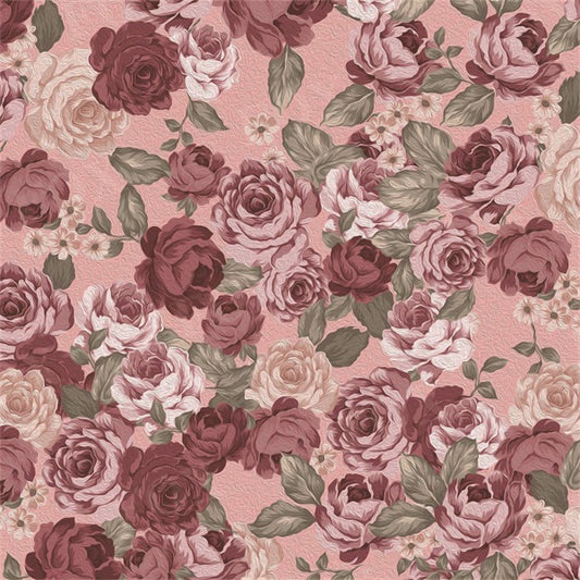 Fox Rose Flower Painting Vinyl Photography Backdrop