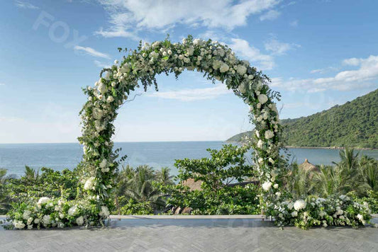 Fox Outdoor Wedding Photography Arch Seaside Vinyl Backdrop