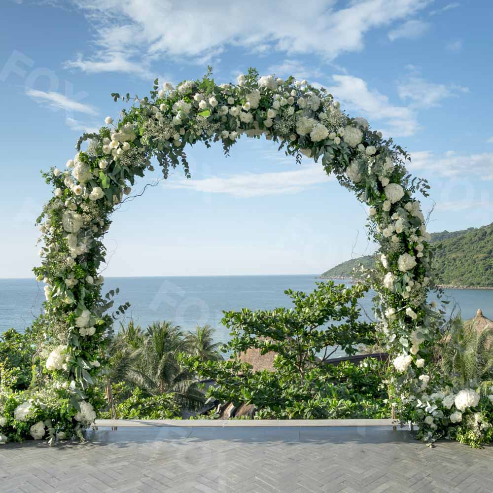 Fox Outdoor Wedding Photography Arch Seaside Vinyl Backdrop