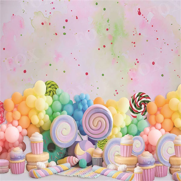 Buy discount Fox Cakesmash Candy House Birthday Vinyl/Fabric Backdrop ...