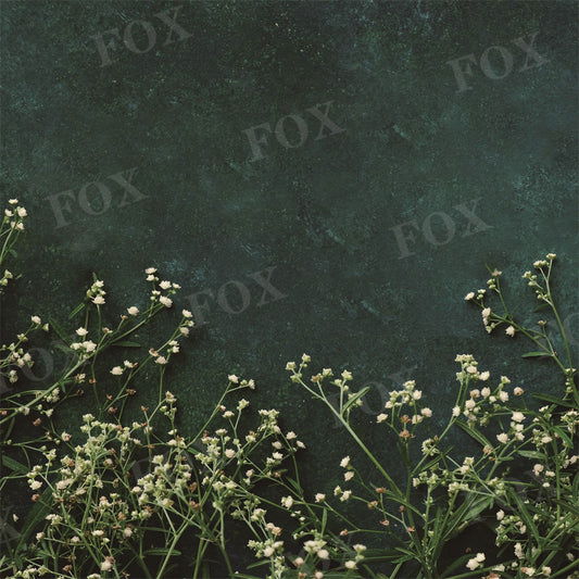 Fox Dad Father's Day White Fresh Bloom Twigs Spring Fabric/Vinyl Backdrop
