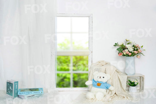 Fox Study Curtain Toy Window Vinyl Photography Backdrop