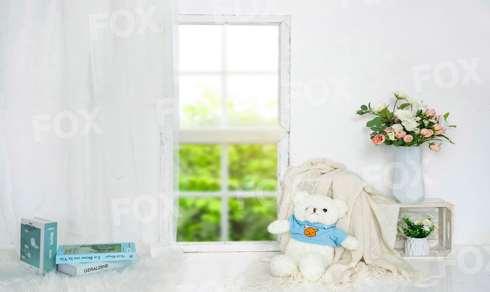 Fox Study Curtain Toy Window Vinyl Photography Backdrop