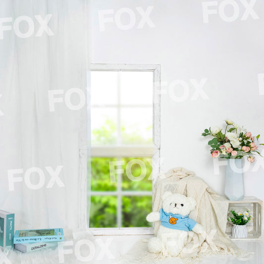 Fox Study Curtain Toy Window Vinyl Photography Backdrop