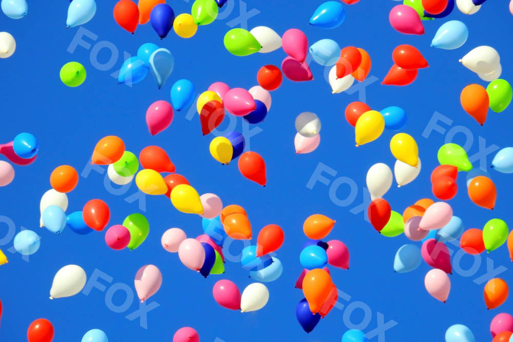 Fox Colorful Balloons Birthday Cakesmash Photography Vinyl Backdrop