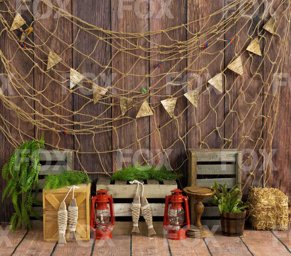 Fish Net Backdrop Buy discount Fox Rolled Summer Fishing Net Vinyl Photography Backdrop ...