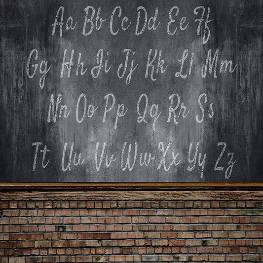Fox English Lesson Blackboard Back to School Vinyl Backdrop