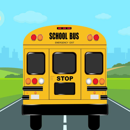Fox School Bus Shop Photography Vinyl/Fabric Designed by JT