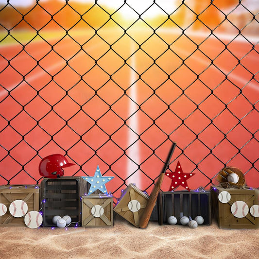 Fox Sport Tennis Court Wire Vinyl Backdrop for Photography Designed by JT photography