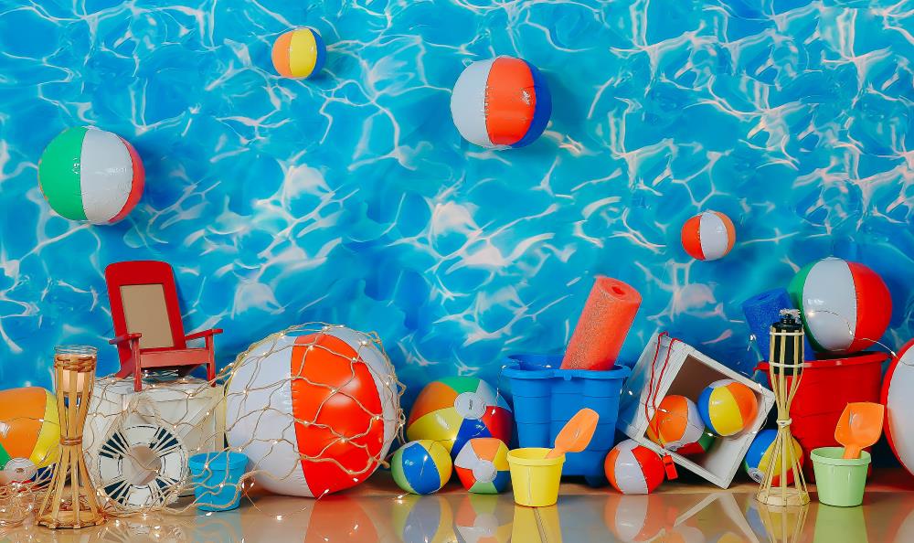 Fox Summer Beach Bum 2022 Vinyl/Fabric Backdrop Designed by Kayla Miller