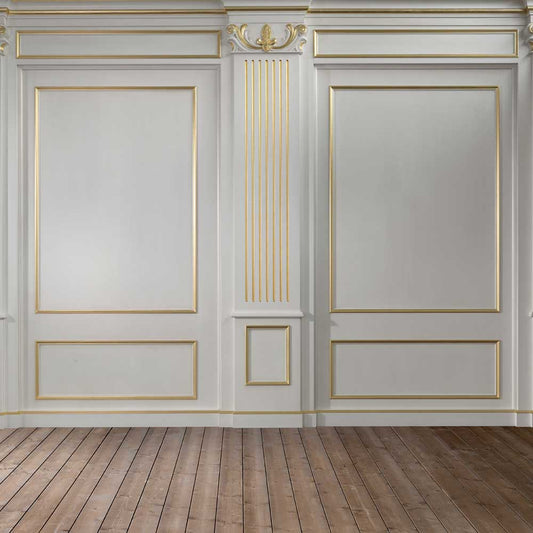 Fox Wall Backdrop with Moldings Portrait Photography Vinyl