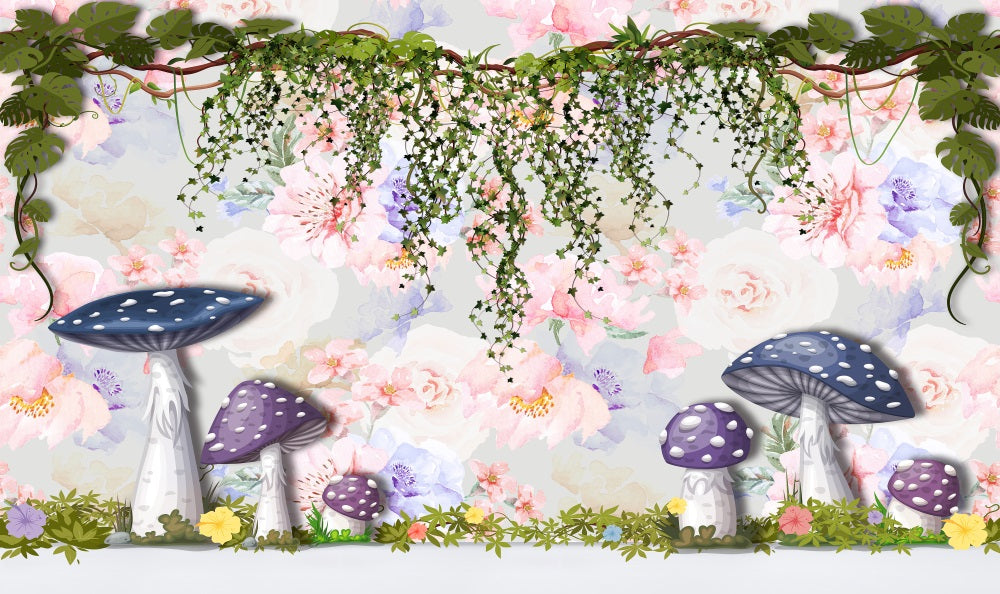 Fox Fairy Garden Vinyl/Fabric Spring Backdrop