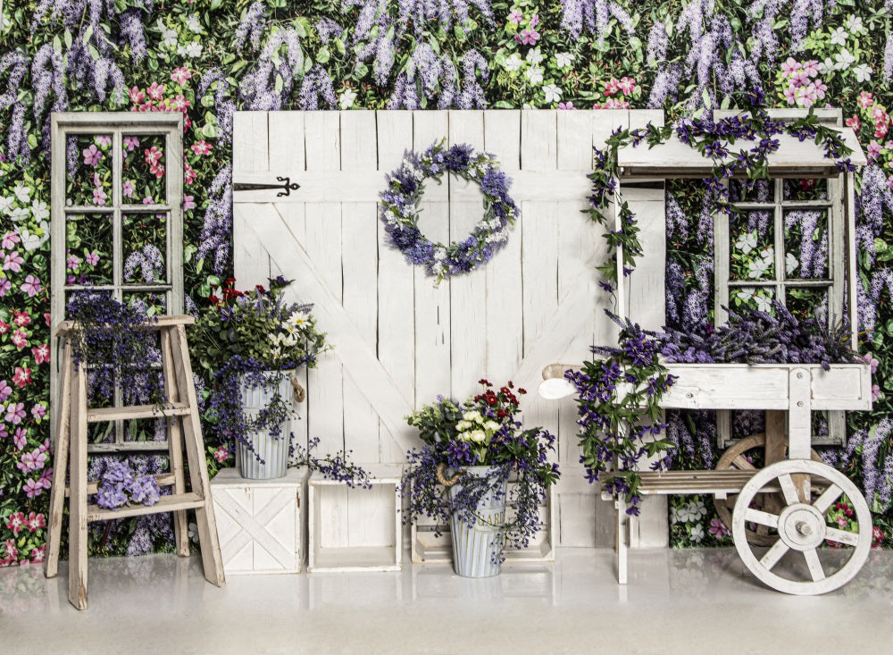 Fox Spring Dream Flower Vinyl/Fabric Backdrop Designed by JT photography