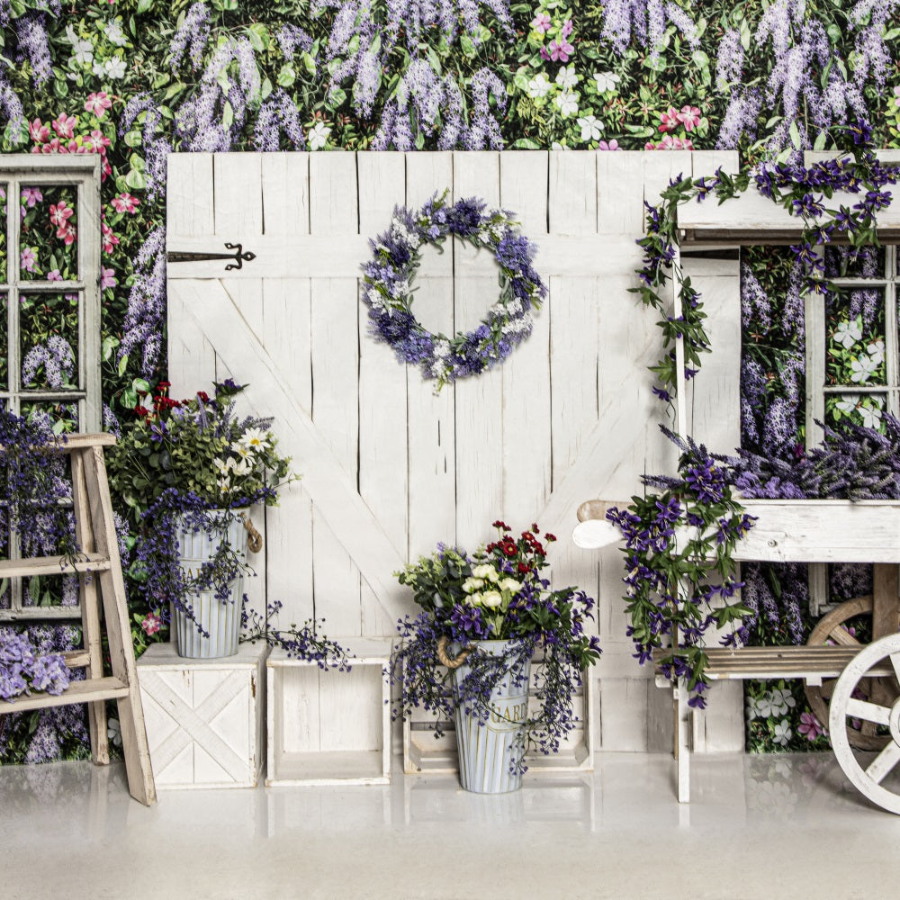 Fox Spring Dream Flower Vinyl/Fabric Backdrop Designed by JT photography