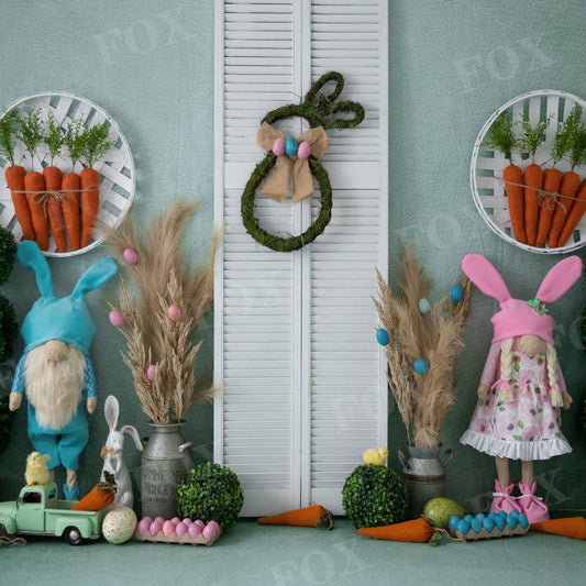 Fox Easter Children Vinyl/Fabric Backdrop Designed by Blanca Perez