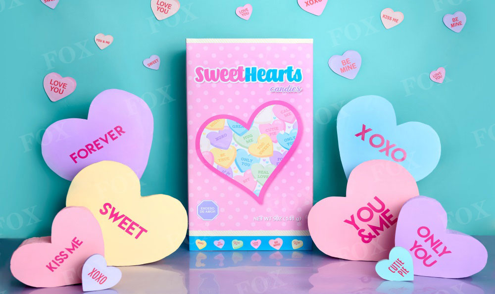 Fox Valentine's Day Sweet Love Vinyl Backdrop Designed by Claudia Uribe