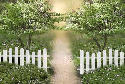Fox Spring Garden Path With Sweep Option Vinyl/Fabric Backdrop