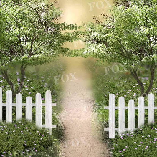 Fox Spring Garden Path With Sweep Option Vinyl Backdrop