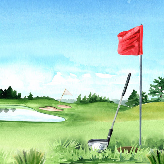 Fox Summer Golf Course Vinyl/Fabric Backdrop
