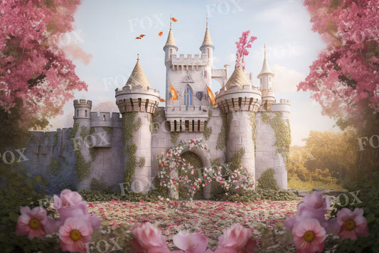 Fox Spring Castle Garden Vinyl Backdrop