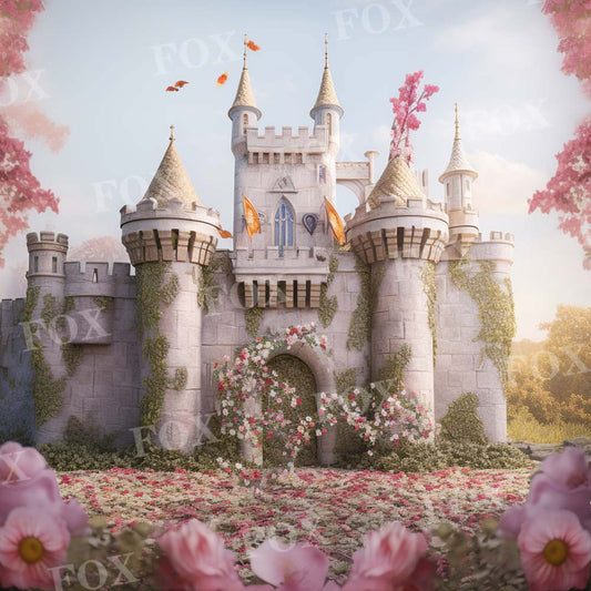 Fox Spring Castle Garden Vinyl Backdrop