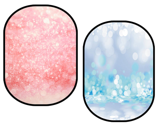 Fox Pink Sequins Bokeh/ Blue Sequins Bokeh Collapsible Backdrop Photography 5X6.5ft(1.5x2m) - Foxbackdrop