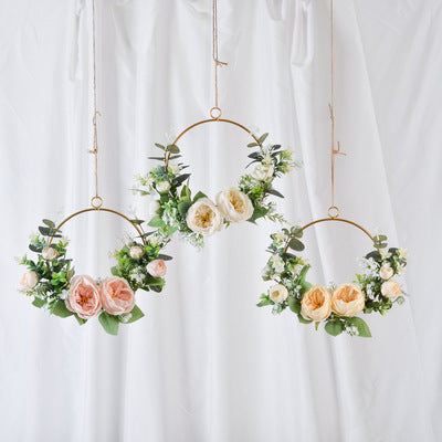 Fox 3pcs Artificial Flower Garland Wrought iron Props Fotography - Foxbackdrop